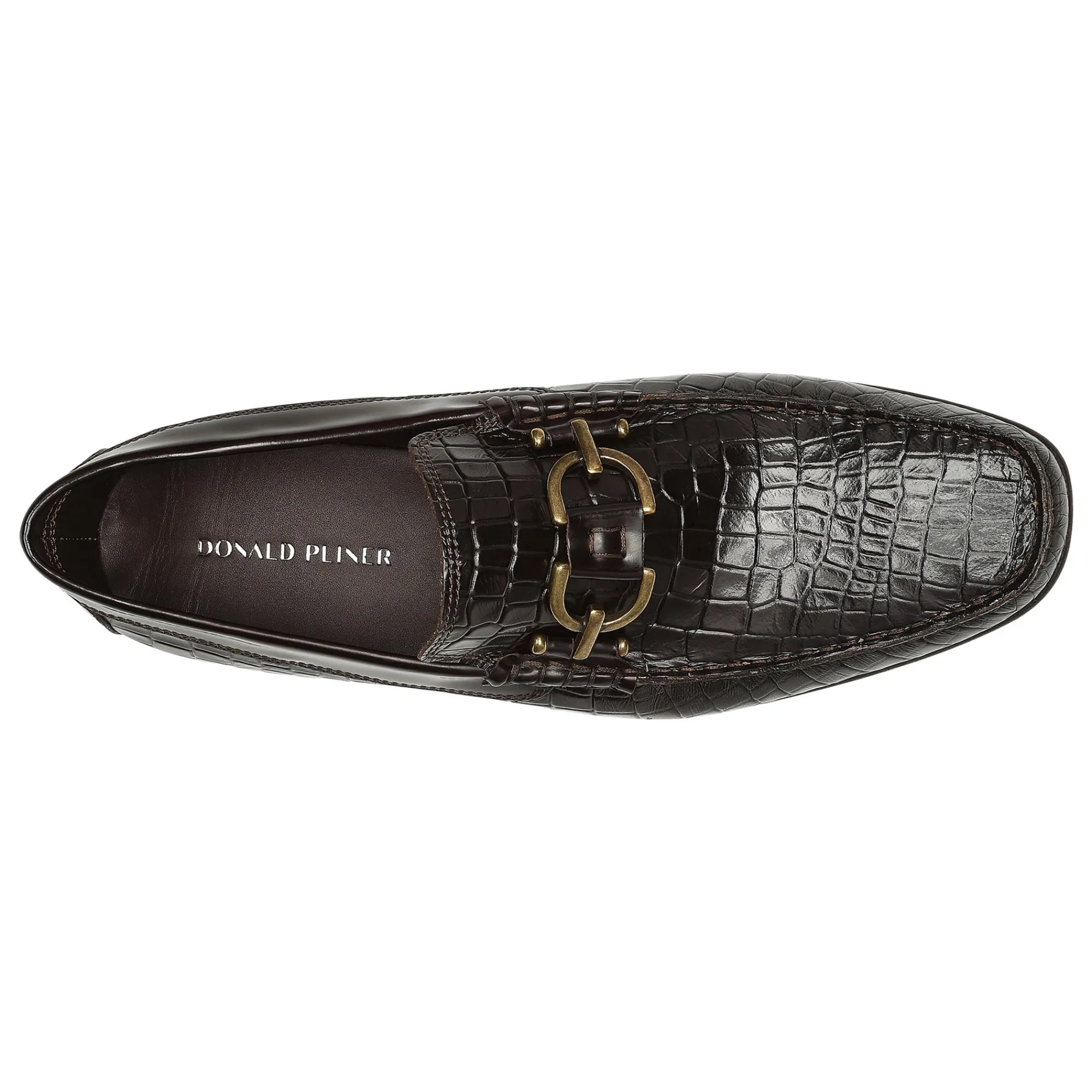 Donald Pliner DACIO Dark Brown Croco