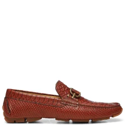 New Donald Pliner DACIO DRIVER Cognac Snake