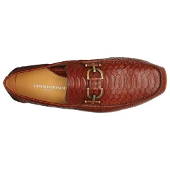 New Donald Pliner DACIO DRIVER Cognac Snake