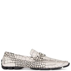 New Donald Pliner DACIO DRIVER Grey Croco