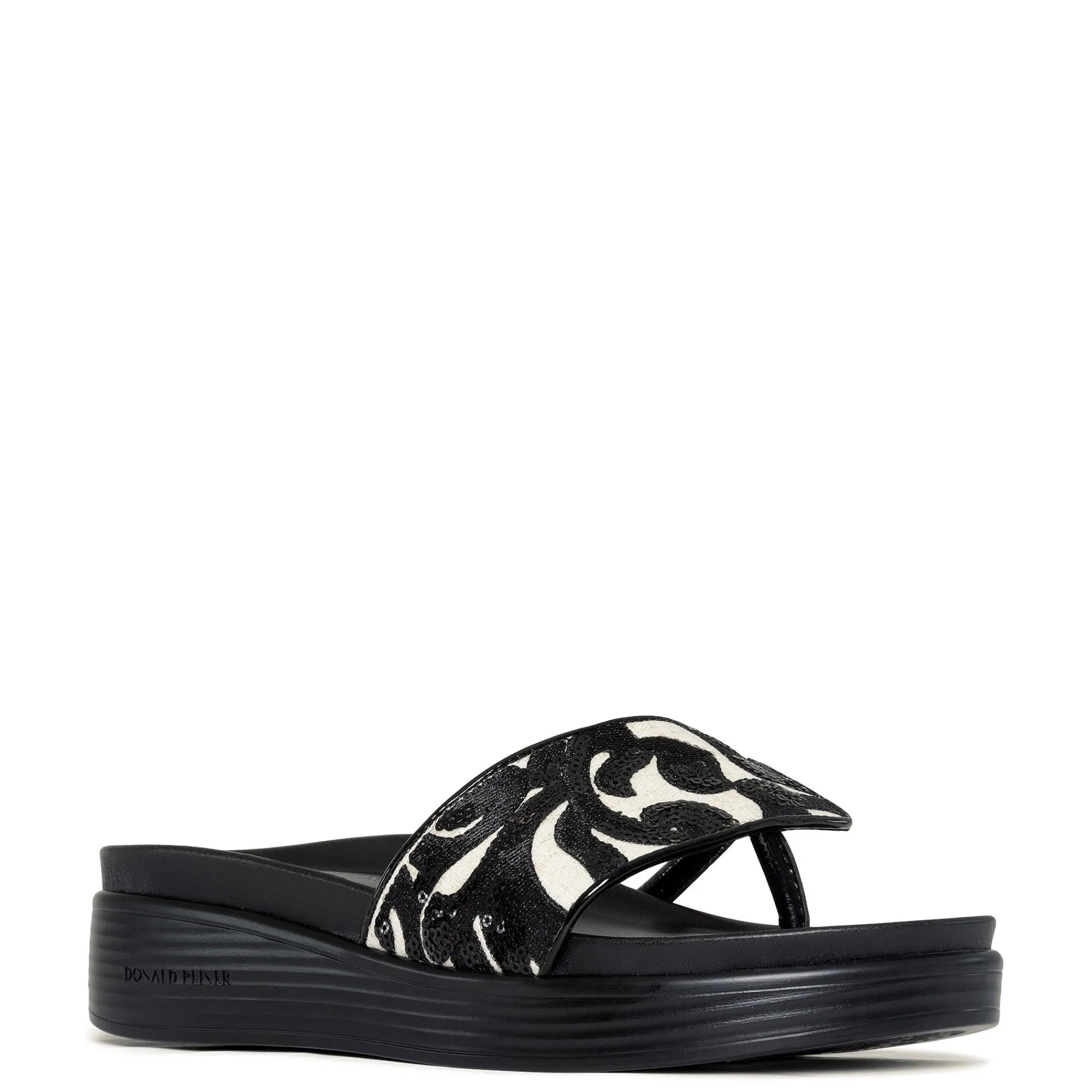 Discount Donald Pliner FIFI Natural Black Brocade
