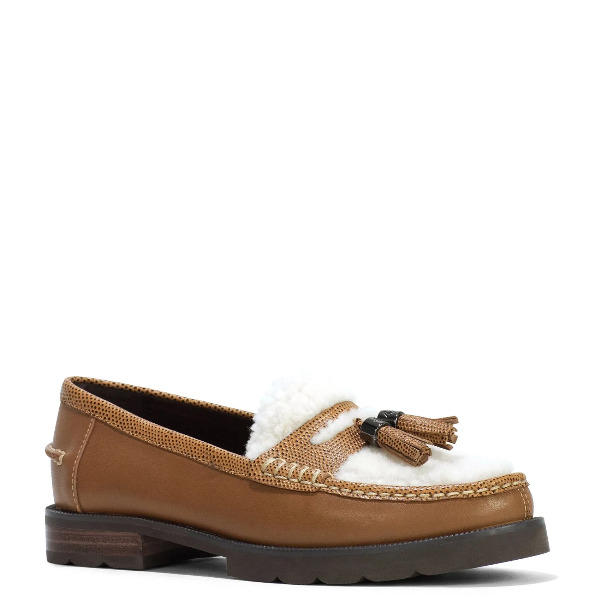 New Donald Pliner LENNY Saddle Shearling