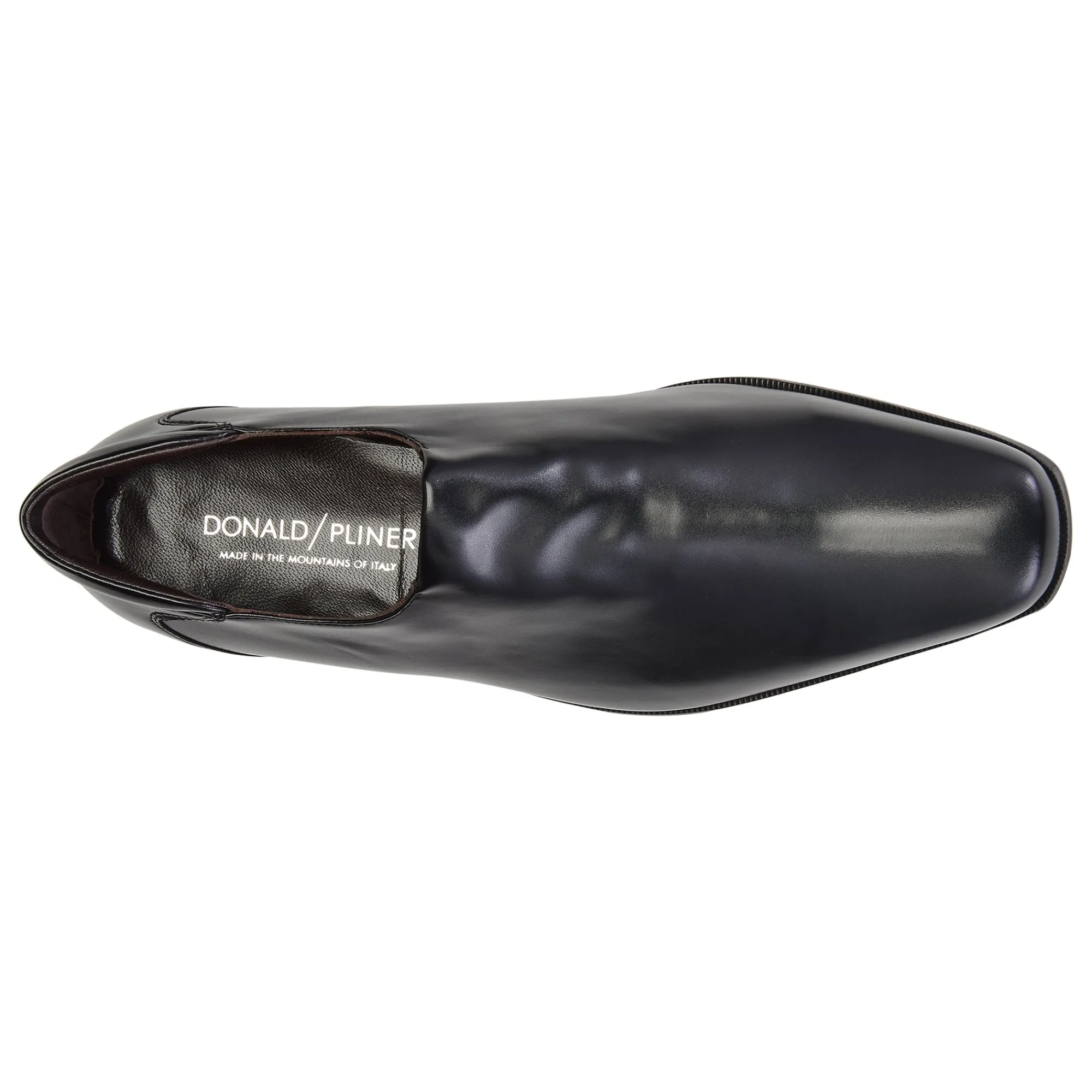 Discount Donald Pliner REX Black Stretch Nappa
