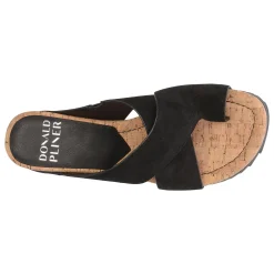 Clearance Donald Pliner SISU MED WEDGE Black Suede