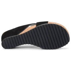 Clearance Donald Pliner SISU MED WEDGE Black Suede